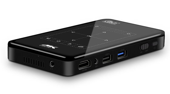 Schwarzes 4K Mini Portable Projector Dustproof Waterproof Android, das DLP-Projektor aufzeichnet