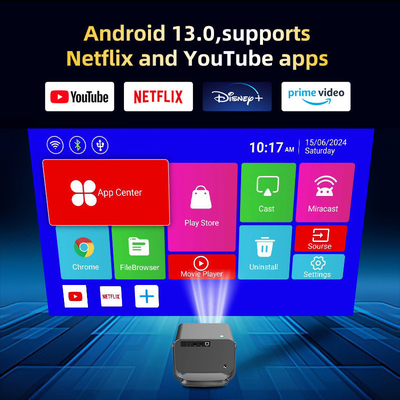 FLYIN P20 Pro 4K 350Lms 1080P Full HD Projektor Autofokus Linsen LCD Lampe Android 13 Airplay Portable Heimkino Verwendung