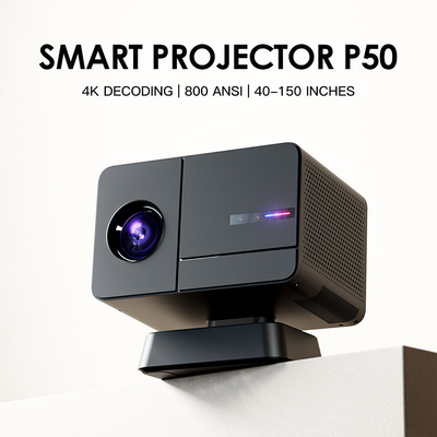 Flyin P50 Heimkino 1080P 4K Projektor Allwinner H713 Projektor 800 ANSI Lumens Heim-TV-Projektor