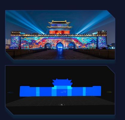 Flyin A1 Immersive Room 4K verteilte konvergierte Serverkante Fusion Dome 3D-Mapping