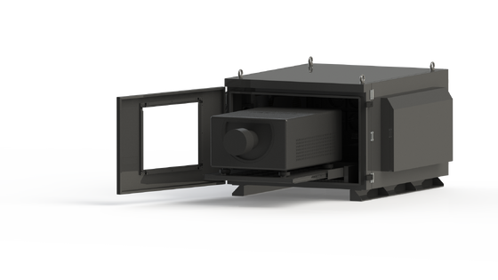 Außenprojektorgehäuse mit konstanter Temperatur, IP65, IP66, Dual-System, Kühlung, Heizung, 15–50 ℃, für Projektoren mit 5000–50000 lm