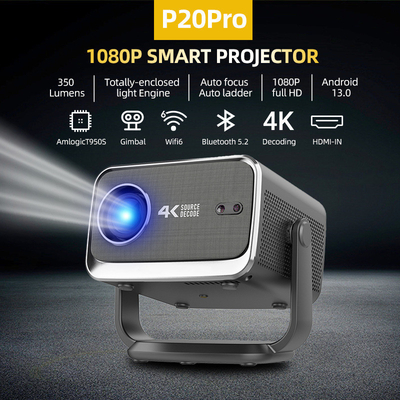 FLYIN P20 Pro 4K 350Lms 1080P Full HD Projektor Autofokus Linsen LCD Lampe Android 13 Airplay Portable Heimkino Verwendung