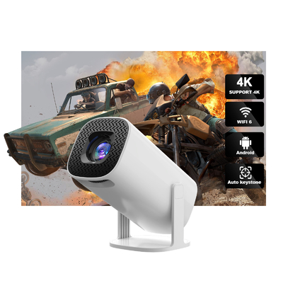 FLYIN P30 4K Ultra HD 3D Portable LED Short Throw Projektor für Heimkino und Kino