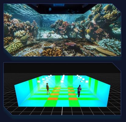 Flyin A1 4K verteilte konvergierte Serverkante Fusion Dome 3D-Mapping Immersive Raum Großes Veranstaltungsort Projektionssystem
