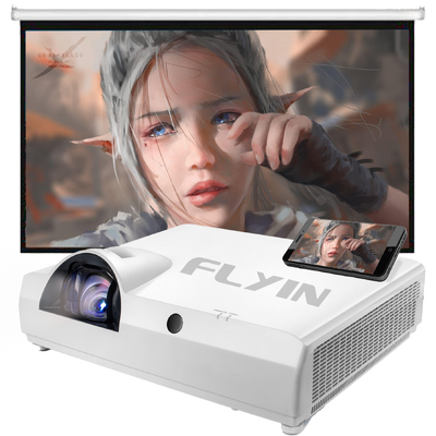 Flyin-C90SW+ 4200 Lumens WXGA 3LCD Laser Kurzwerfer Projektor Eingebaut in Android 5000000:1 Kontrast für Bildungsunternehmen